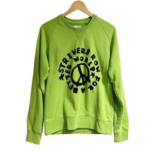 Strivers Row For A Better World Men Medium Lime Green Sweatshirt